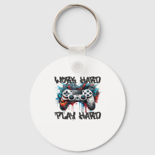 Work Hard, Play So Hard - Labor Day  Keychain