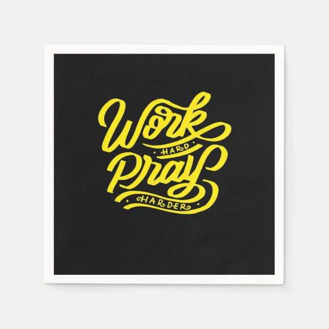 Work Hard Play So Hard Meme - Labour Day Napkin (Front)