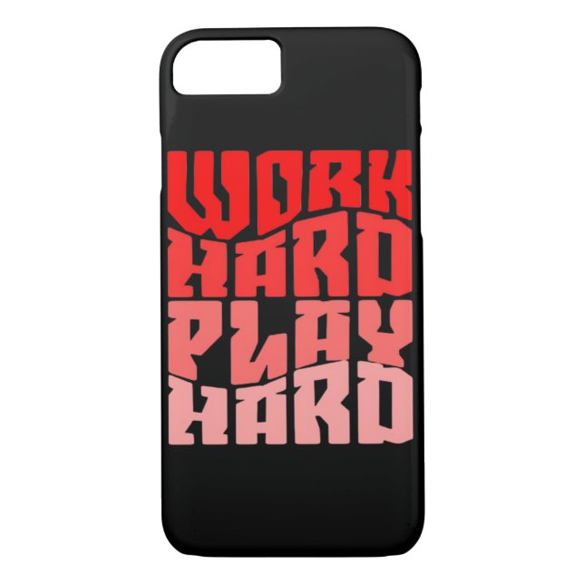 Work Hard Play so Hard Motivational Classic Case-Mate iPhone Case (Back)