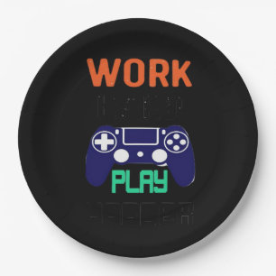 Work Hard, Play So Hard Relaxed Fit  Paper Plate
