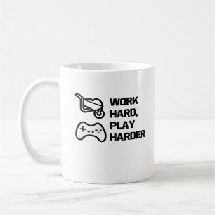 Work Hard, Play So Hard Statement Design Classic Coffee Mug