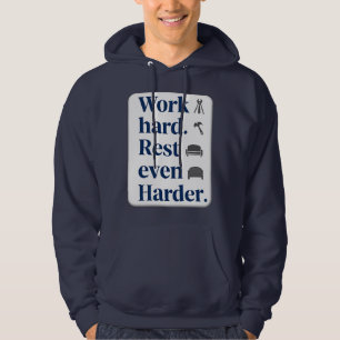 Work Hard Rest Even Harder Bold Typography Shirt