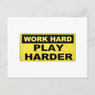 Work Hard Sign.png Postcard