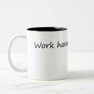Work Hard Snack Often – Funny Motivation Two-Tone Coffee Mug