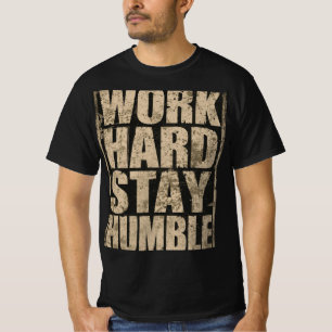 Work Hard Stay Humble Gym Motivation Shirt – Fitne