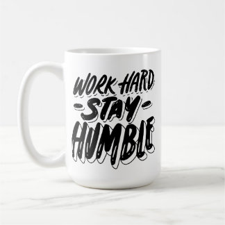 Work Hard Stay Humble Mug–Motivational Coffee Cup