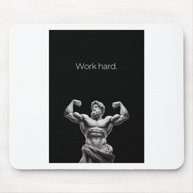 Work Hard Sticker  Mouse Pad (Front)