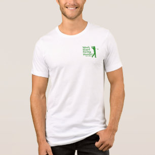 Work Hard Swing Harder Funny Golf Theme Tri-Blend Shirt