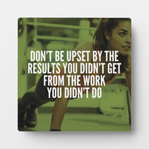 Work Hard - Women's Gym Workout Motivational Plaque