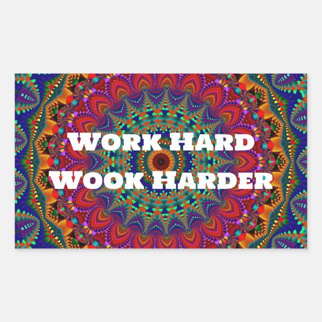 Work Hard, Wook Harder Sticker (Front)