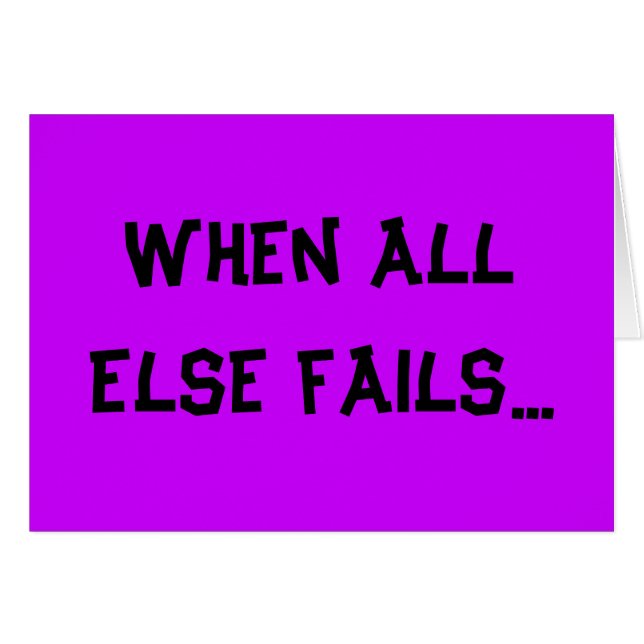 Work Harder Not Smarter Card (Front Horizontal)