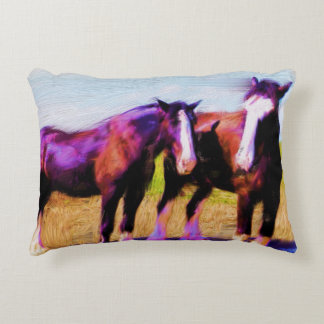 Work Horses Accent Pillow