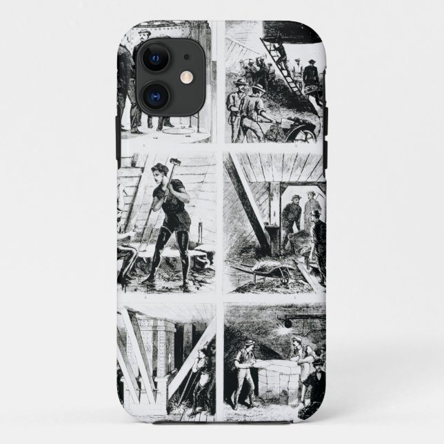Work inside the caissons, constucting Brooklyn Bri Case-Mate iPhone Case (Back)