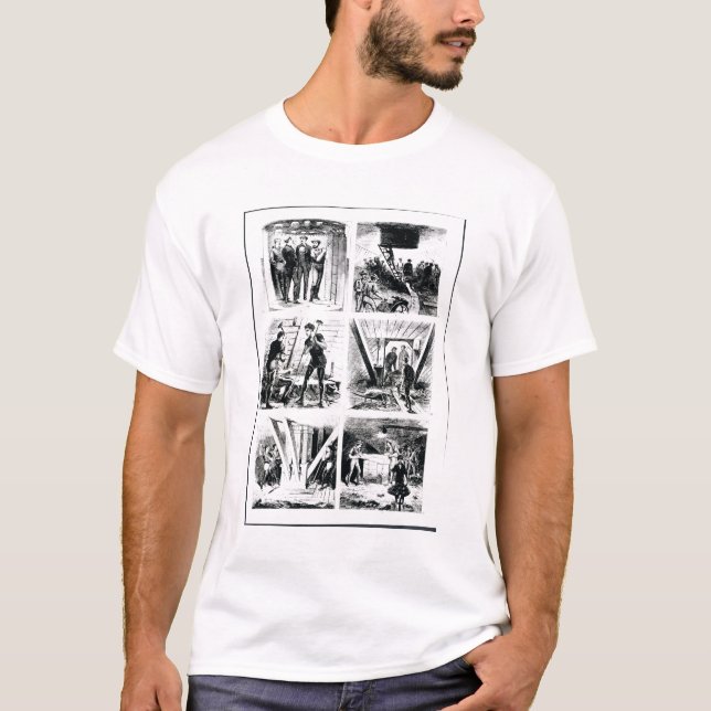 Work inside the caissons, constucting Brooklyn Bri T-Shirt (Front)