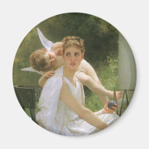 Work Interrupted by Bouguereau, Angel Portrait Magnet