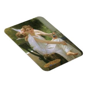 Work Interrupted by Bouguereau, Angel Portrait Magnet