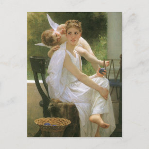 Work Interrupted by Bouguereau, Angel Portrait Postcard
