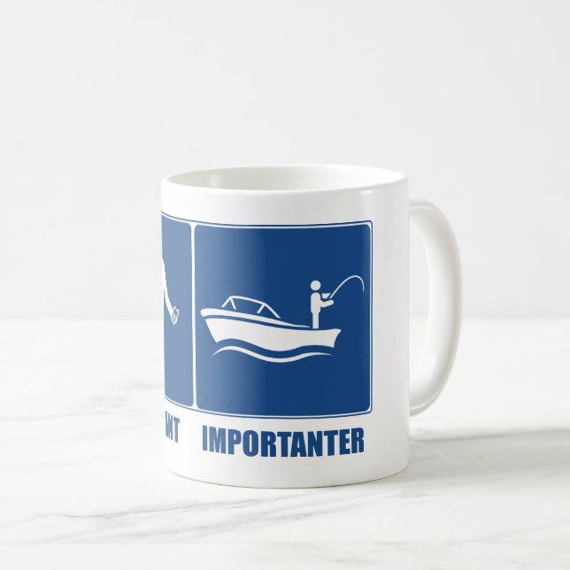 Work Is Important, Fishing Is Importanter Coffee Mug (Front Right)