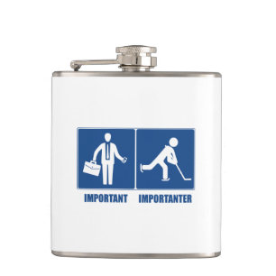 Work Is Important, Hockey Is Importanter Hip Flask