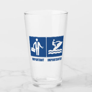 Work Is Important, Jet Skiing Is Importanter Glass