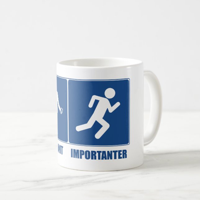 Work Is Important, Running Is Importanter Coffee Mug (Front Right)