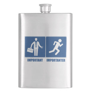 Work Is Important, Running Is Importanter Hip Flask