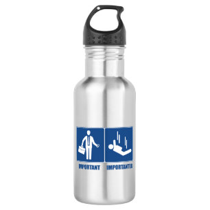 Work Is Important, Sky Diving Is Importanter 532 Ml Water Bottle