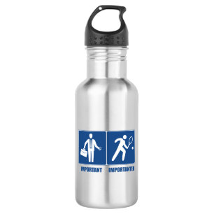 Work Is Important, Tennis Is Importanter 532 Ml Water Bottle