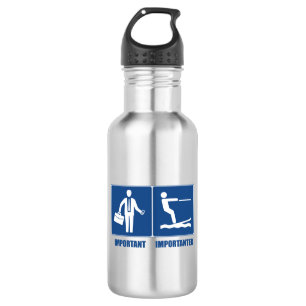 Work Is Important, Water Skiing Is Importanter 532 Ml Water Bottle