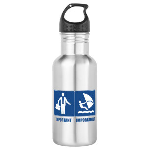 Work Is Important, Windsurfing Is Importanter 532 Ml Water Bottle