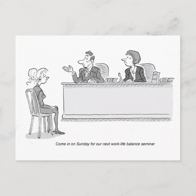 Work Life Balance Holiday Postcard (Front)
