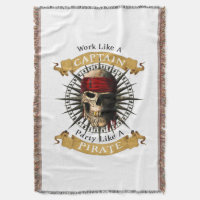 Work Like A Captain Party Like A Pirate Skull Joll