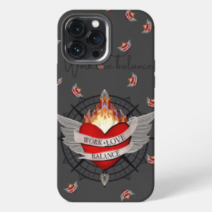 Work Love Balance compass and polka dot iPhone 13 Pro Max Case