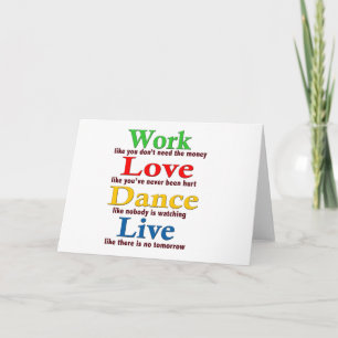 Work, Love Dance, Live Card