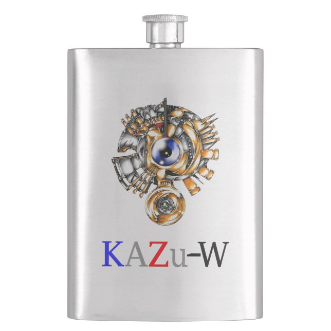 Work Number 00017 "Amplifier of Hope from the Dark Hip Flask (Front)
