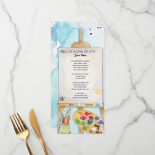 Work of Art Baby Shower Menu