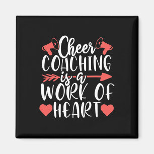 Work Of Heart Cheer Coach Coaching Cheerleading Tr Magnet