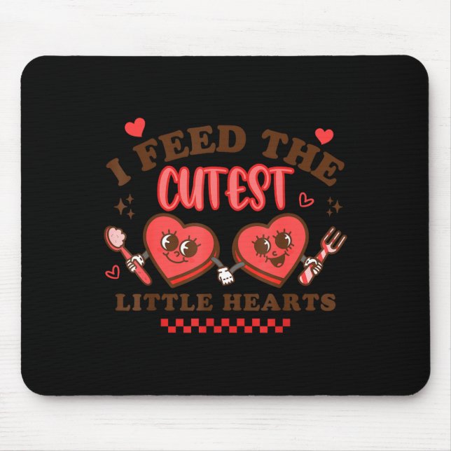 Work Of Heart School Lunch Lady Cafeteria Worker V Mouse Pad (Front)