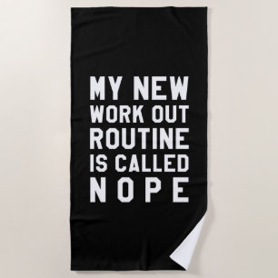Work Out Routine Beach Towel
