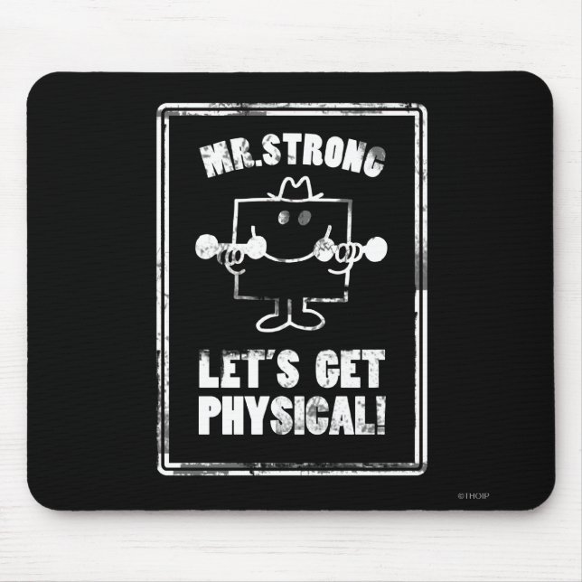 Work Out With Mr. Strong Mouse Pad (Front)
