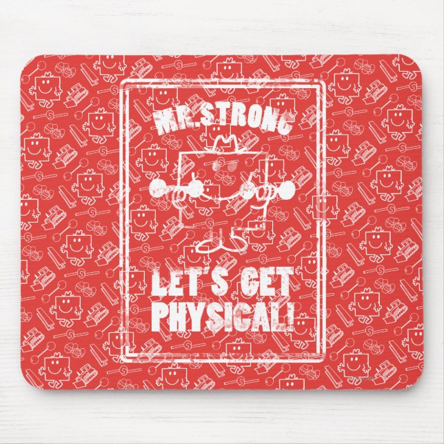 Work Out With Mr. Strong Mouse Pad (Front)
