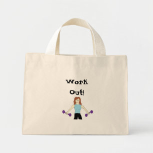 Work Out With Weights Mini Tote Bag