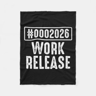 Work Release 2026 Funny Coding Engineer Retirement Fleece Blanket