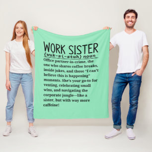 Work sister fleece blanket