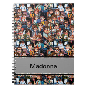 Work stress black  notebook