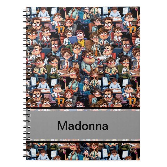 Work stress black  notebook (Front)