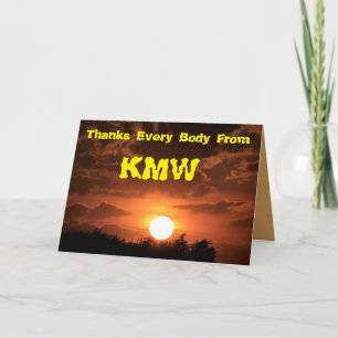 Work Thank You Greeting Card