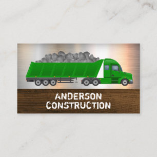 Work Truck   Construction with Payload Business Card