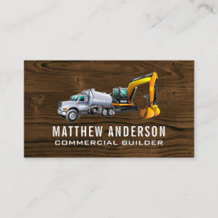 Work Truck   Heavy Machinery   Construction Business Card
