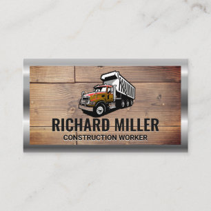 Work Truck   Wooden Boards Business Card